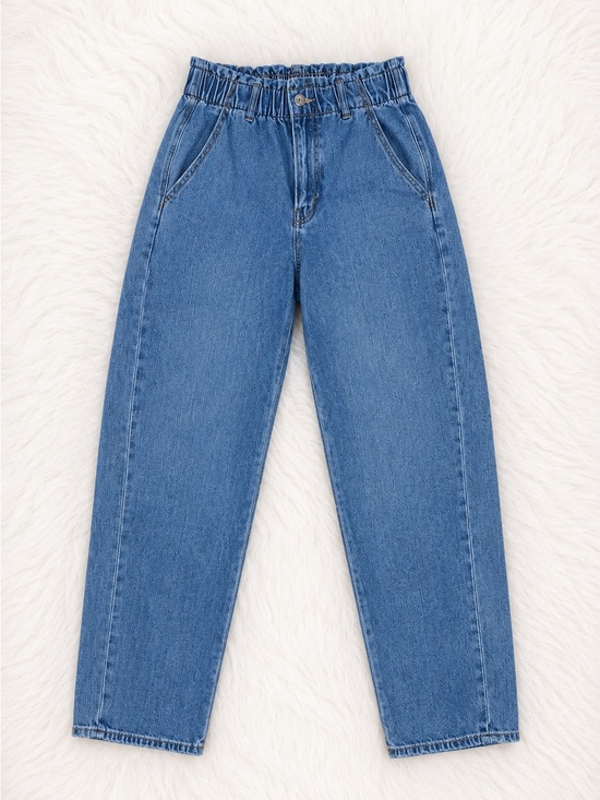 American Eagle Outfitters Denim - American Eagle Paperbag Waist Mom Jeans Size 8 Regular Relaxed Tapered Denim